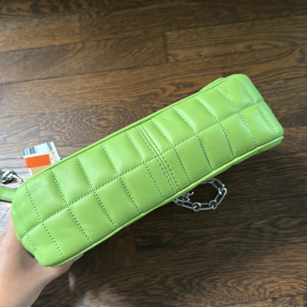 Michael Kors Tribeca Large Quilted Leather Green Shoulder Bag & Crossbody - Picture 11 of 11